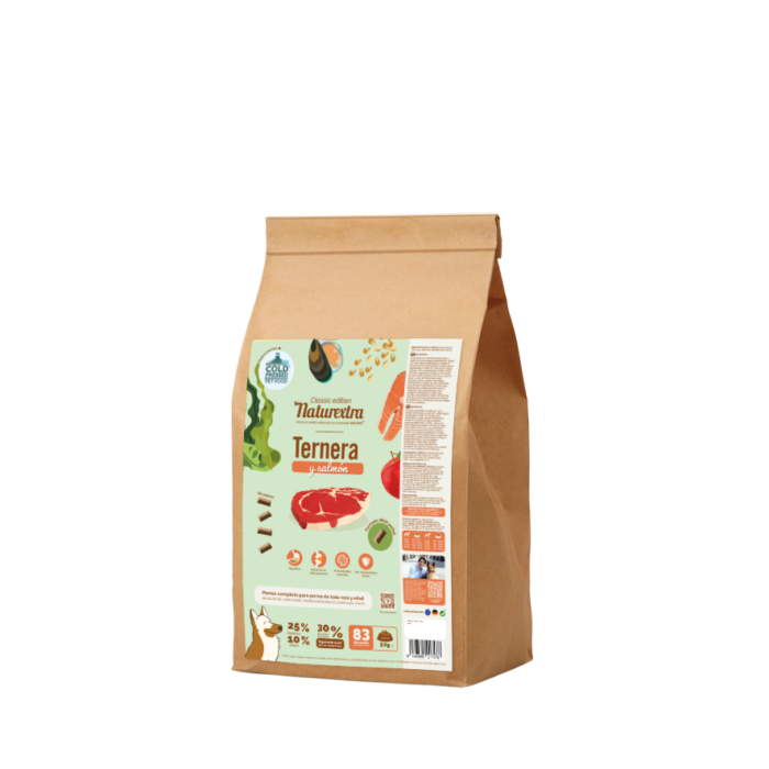 Naturextra Ternera con salmon mini pellet - Imagen 1