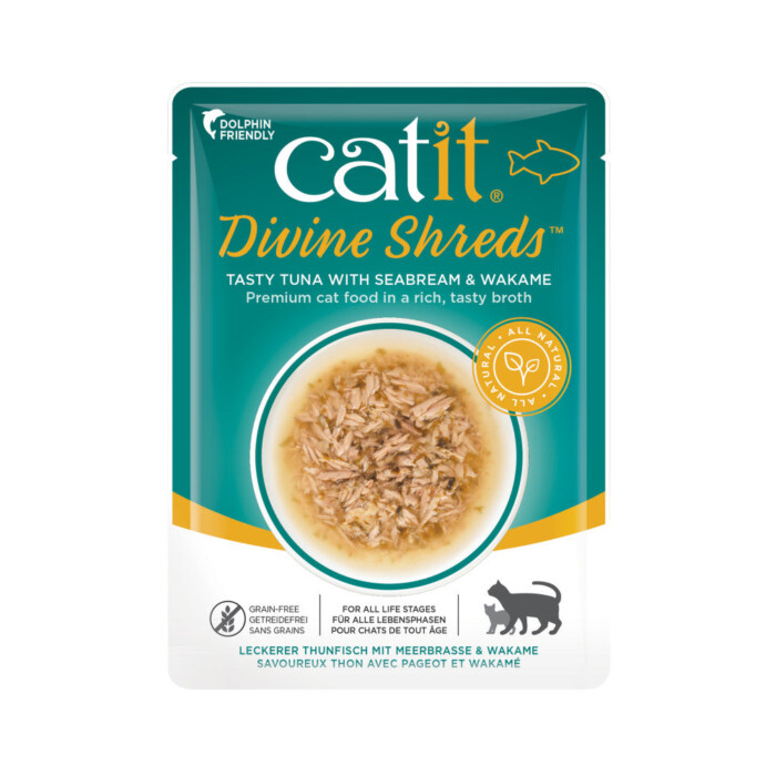 Catit DivineShreds Sopa Atún/DoradaWakame 75g - Imagen 1