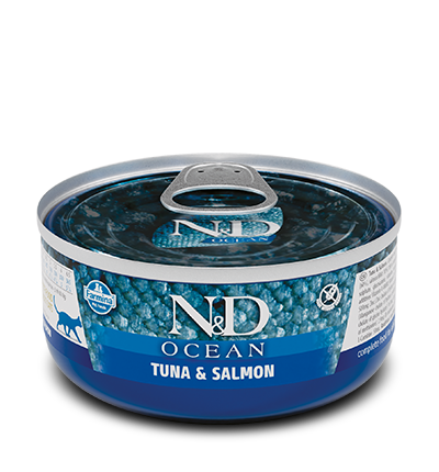 Farmina para gatos - N&D Ocean feline - Atún & Salmón Adulto Lata