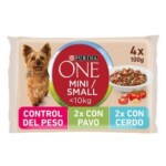 PURINA® ONE® Mini Perro Control de peso húmedo MultiVariedad Rico en Pavo o Rico en Cerdo