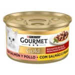 PURINA® GOURMET® GOLD Bocaditos en Salsa Salmón y Pollo