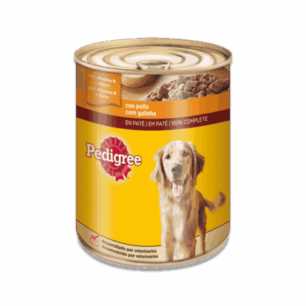 Pedigree Comida Húmeda para Perros Sabor Pollo en Paté Lata 800g
