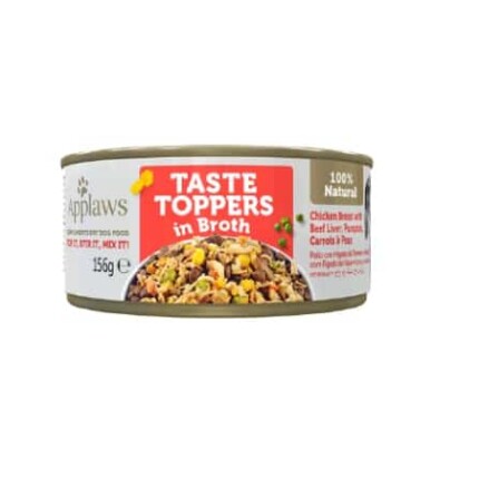 Applaws Dog Topper Pollo, Hígado Ternera Y Verduras En Caldo - Lata 156g