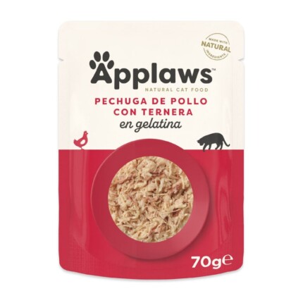 Applaws Gato Pouch Pechuga con Pollo y Ternera 70gr