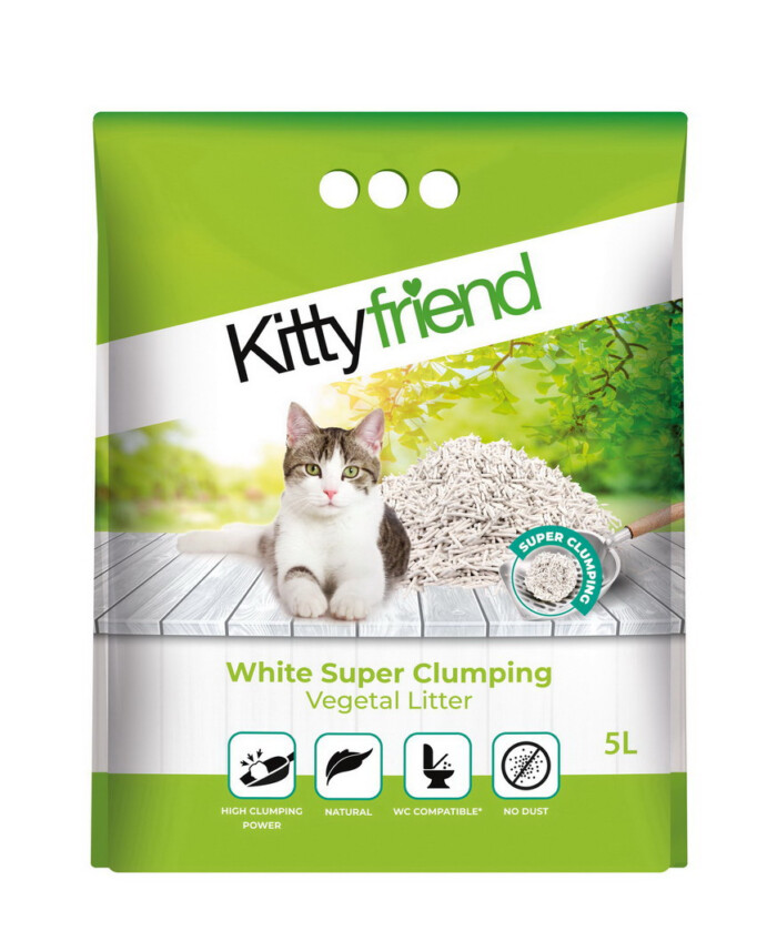 Arena Kittyfriend White Super Clumping 5l - Imagen 1