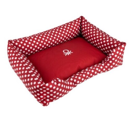 Benetton Cuna Desenfundable Roja Lunares