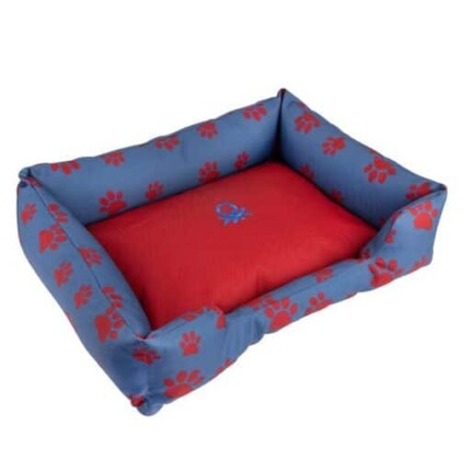 Benetton Cuna Desenfundable Roja Huellas