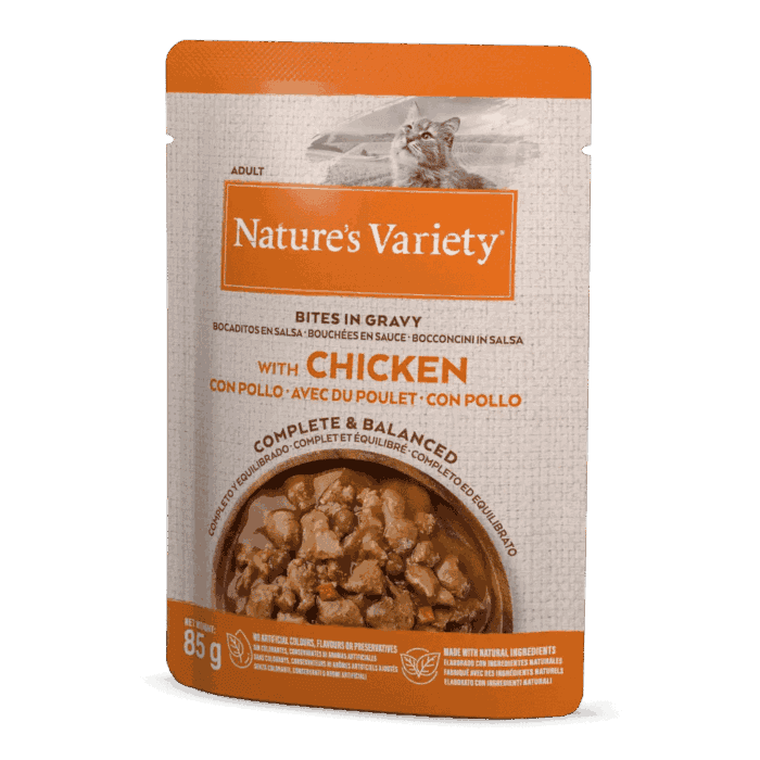 Nature's Variety Húmedo Gato Bocaditos en Salsa Con Pollo - Imagen 1
