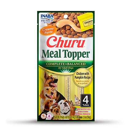 Churu Dog Meal Topper Pollo Con Calabaza 4 x 14g