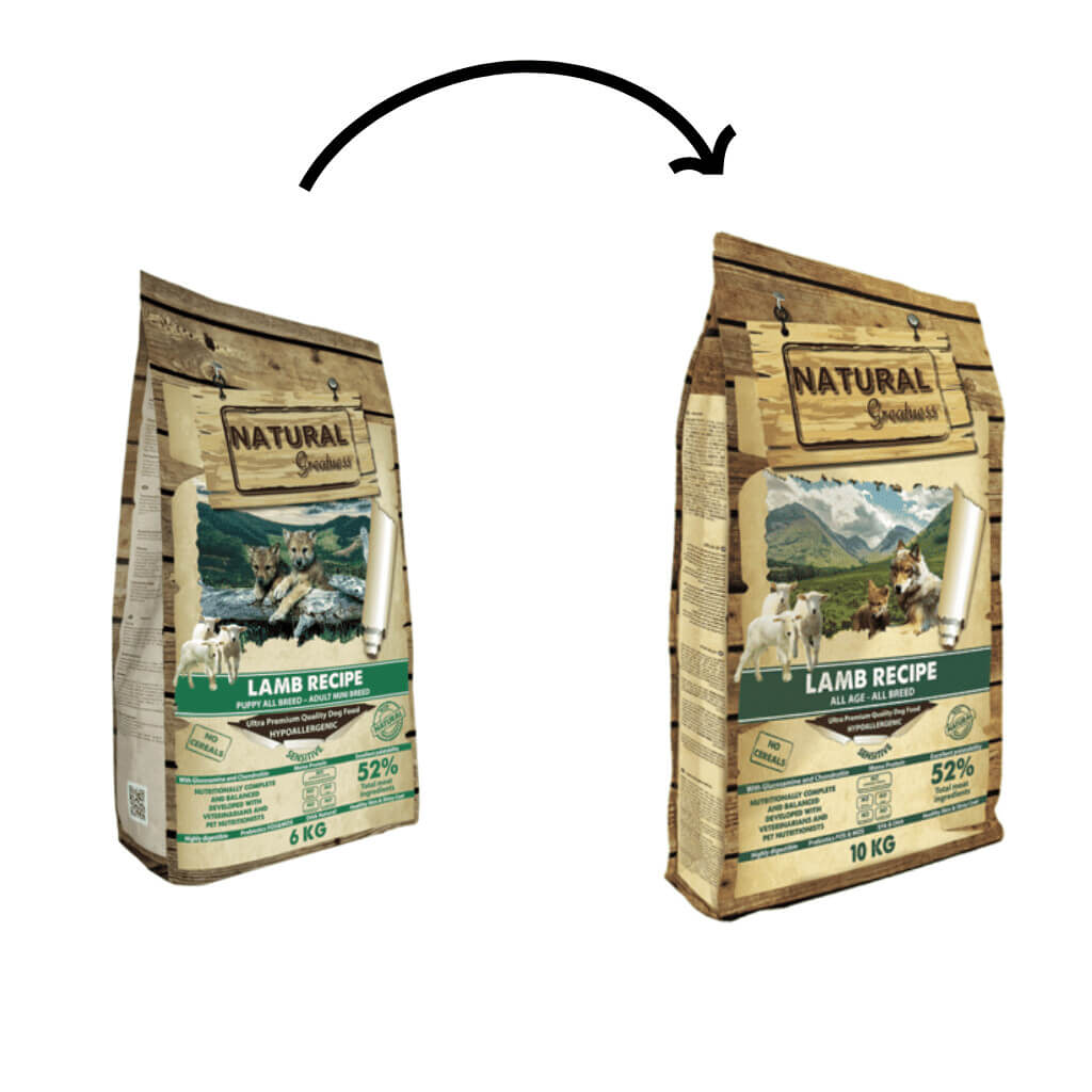 Compensación pedido 86587 "Natural Greatness Lamb Recipe Puppy 6Kg" por "Natural Greatness Lamb Recipe 10kg" - Imagen 1