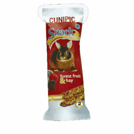 Barritas Snack Deluxe de frutos del bosque y heno para conejos 90 g Cunipic