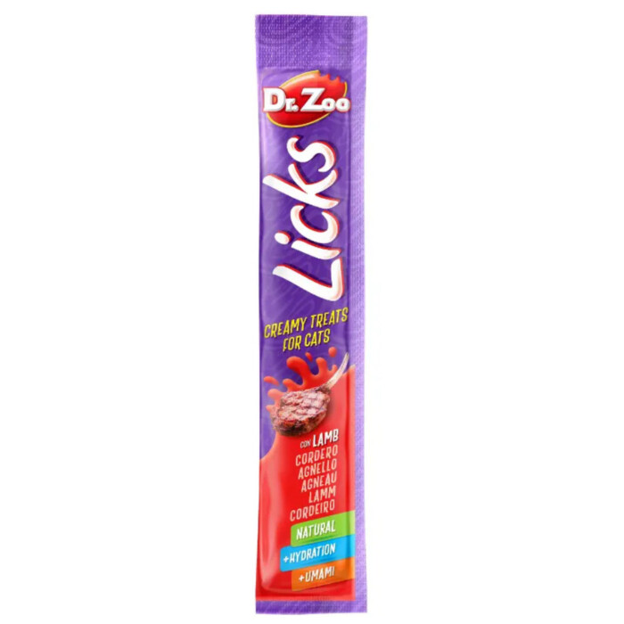 Dr Zoo Snack Líquido Licks de Cordero para Gatos 4x15g - Imagen 1