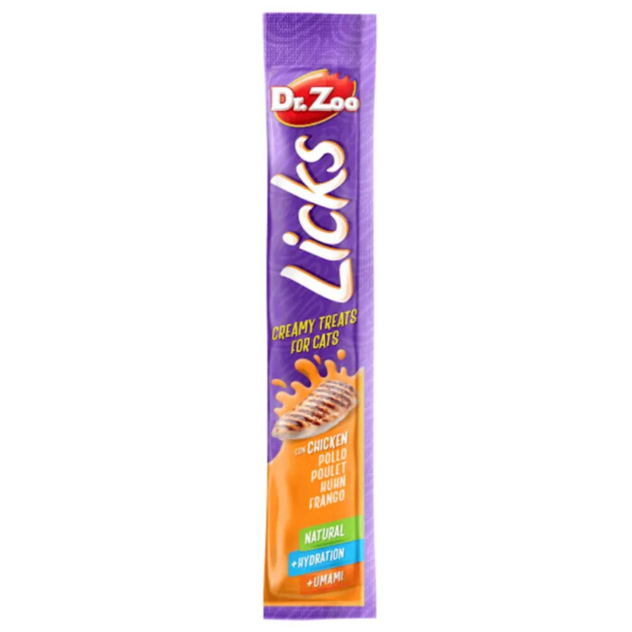 Dr Zoo Snack Líquido Licks de Pollo para Gatos 4x15g - Imagen 1