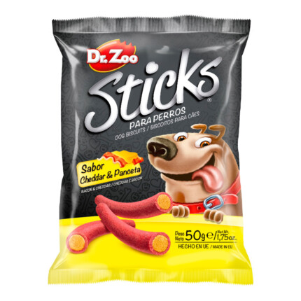 Dr Zoo Sticks de Cheddar y Panceta para Perros
