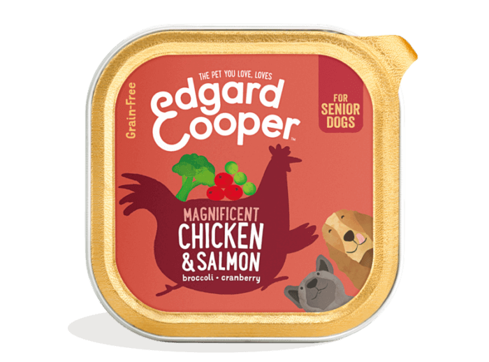 Edgard & Cooper Pollo Y Salmón Tarrina 150 g Para Perros Senior - Imagen 1