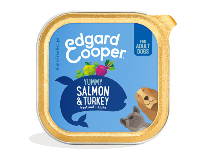 Edgard & Cooper Salmón Y Pavo Tarrina 150 g Para Perros - Imagen 1