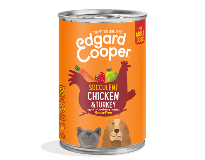Edgard & Cooper Pollo Y Pavo Manzana Lata 400 g Para Perros - Imagen 1