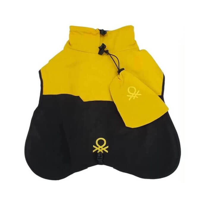 Benetton Chubasquero Impermeable Amarillo Para Perros - Imagen 1