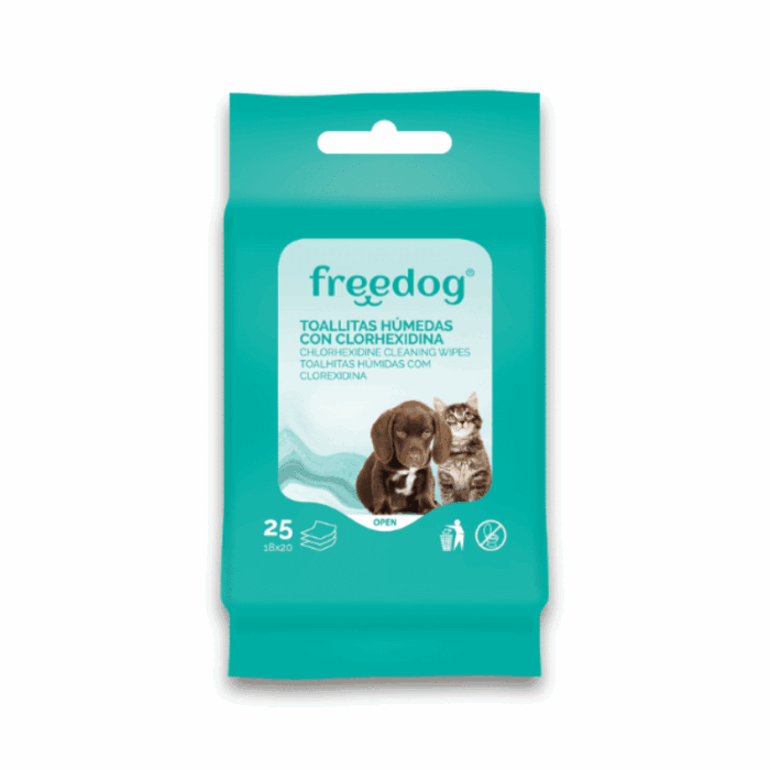Freedog Toallitas Húmedas Clorhexidina 25 unidades - Imagen 1
