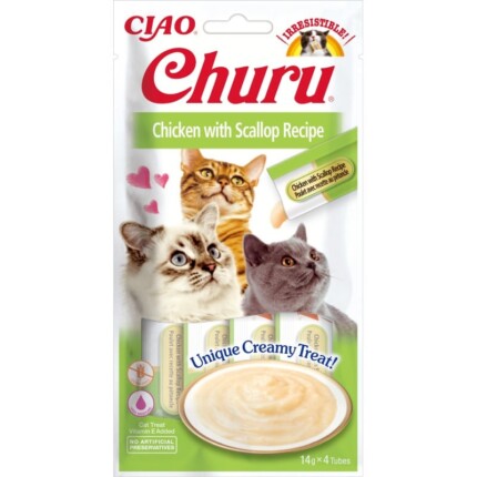 Churu Cat Pollo Con Vieira 4 x 14g