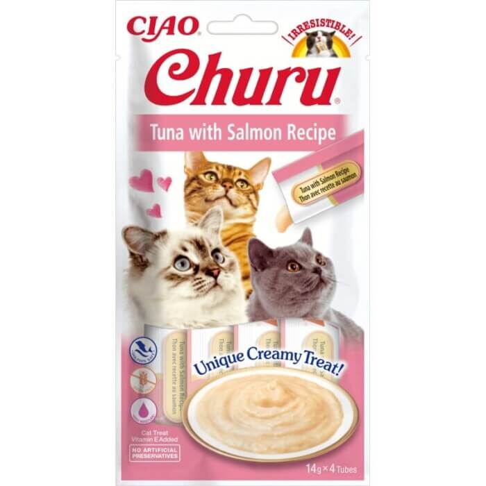 Churu Cat Atún Con Salmón 4 x 14g - Imagen 1