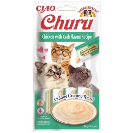 Churu Cat Pollo Con Cangrejo 4 x 14g