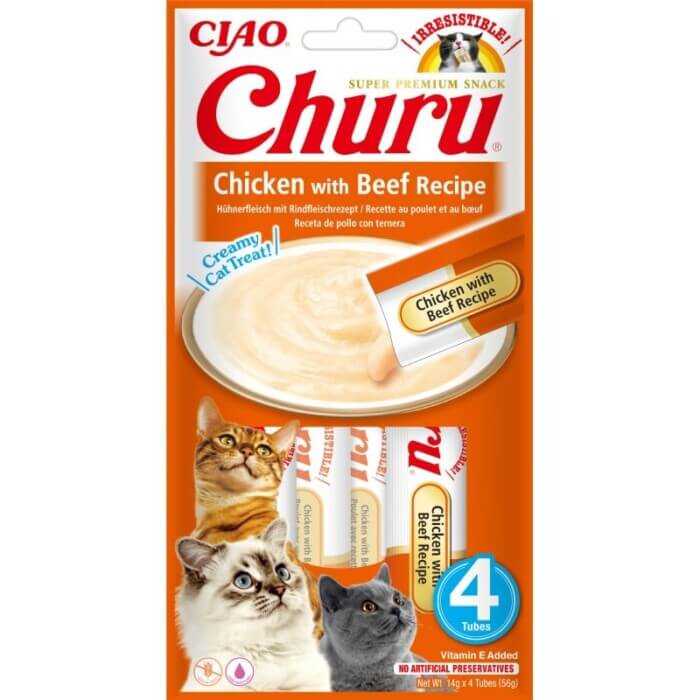 Churu Cat Pollo Con Buey 4 x 14g - Imagen 1