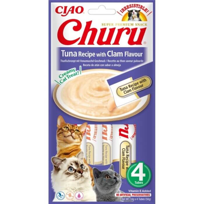 Churu Cat Atún Con Almeja 4 x 14g - Imagen 1