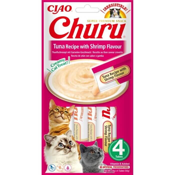 Churu Cat Atún Con Gamba 4 x 14g - Imagen 1