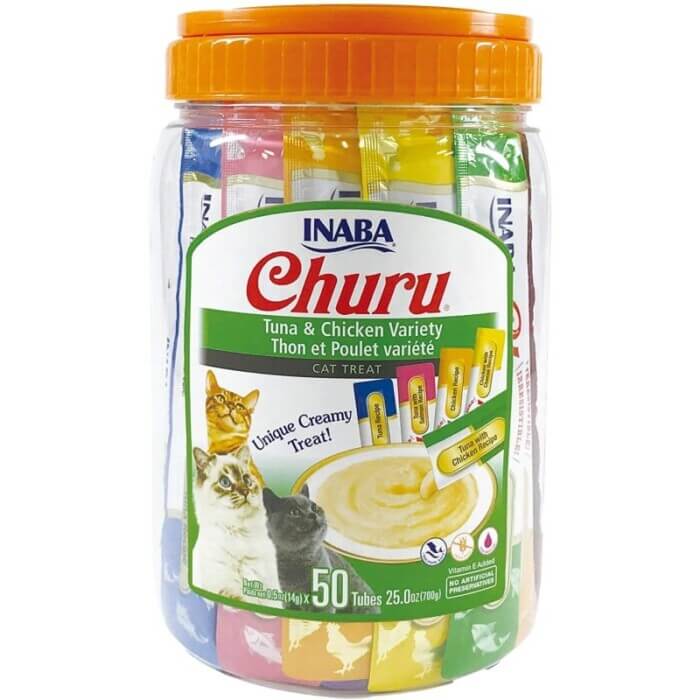 Churu Cat Variedades De Atún Con Pollo 50 x 14g - Imagen 1