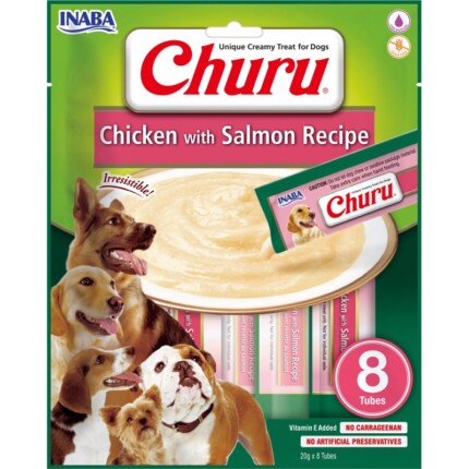 Churu Dog Pollo Con Salmón 8 x 20g
