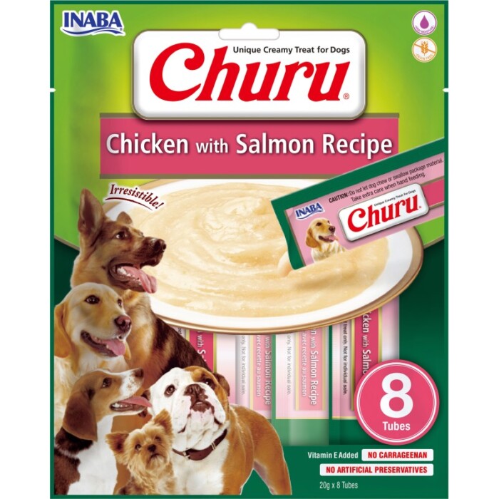 Churu Dog Pollo Con Salmón 8 x 20g - Imagen 1