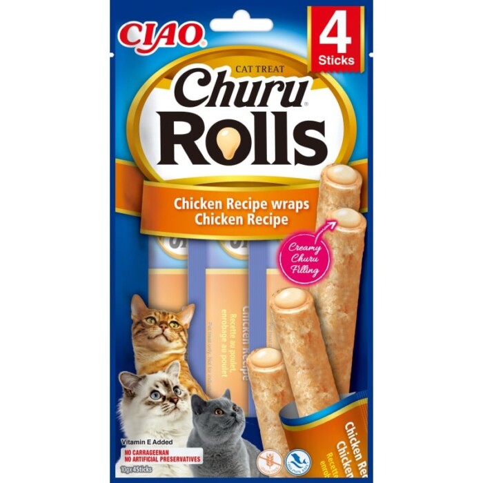 Churu Cat Rolls Pollo 4 x 10g - Imagen 1