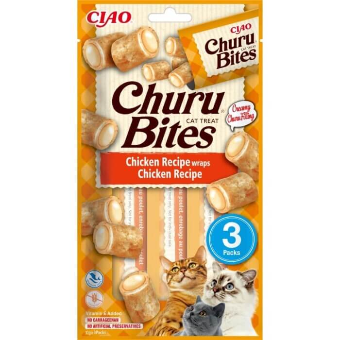 Churu Cat Bites Pollo 3 x 10g - Imagen 1