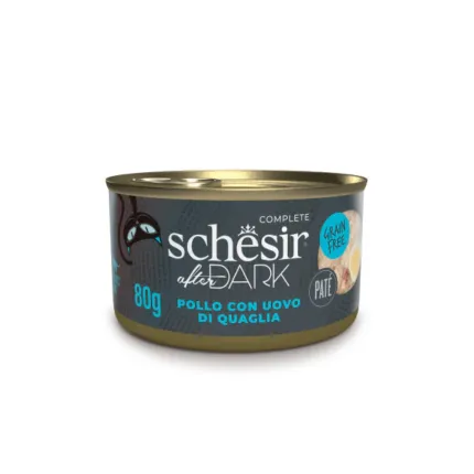 Schesir After Dark lata Gato Paté Pollo Con Huevo Codorniz 80gr