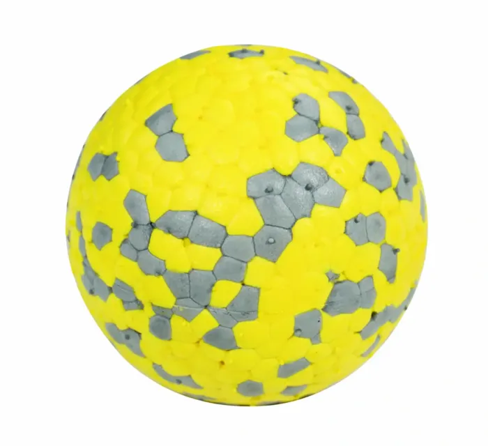 M-PETS Pelota Bloom Amarilla y Gris Eco - Imagen 1
