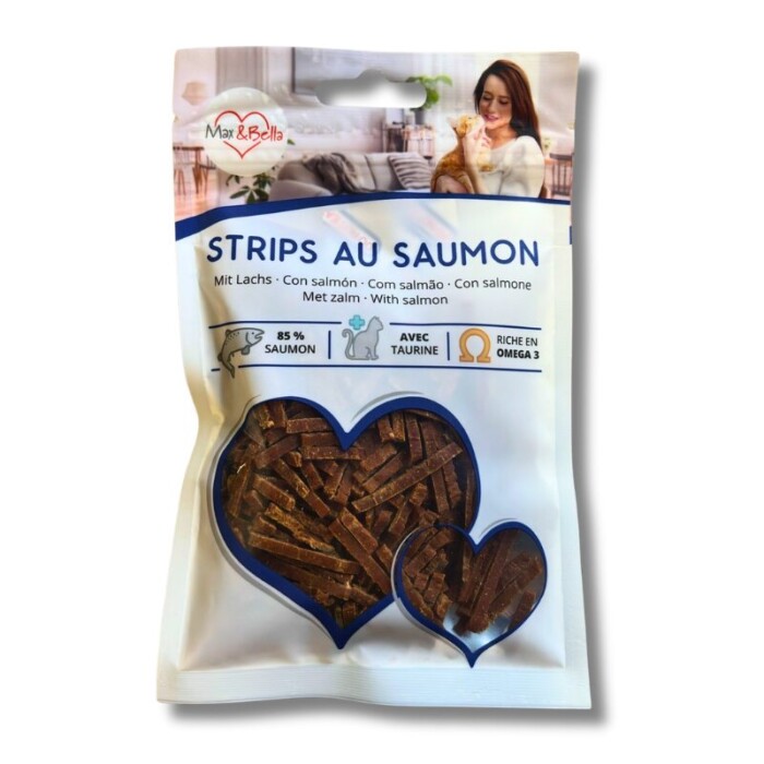 Max&Bella Tiras de Salmón 50gr - Imagen 1