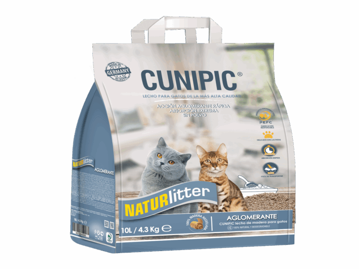 Lecho natural aglomerante para gatos Naturlitter - Imagen 1