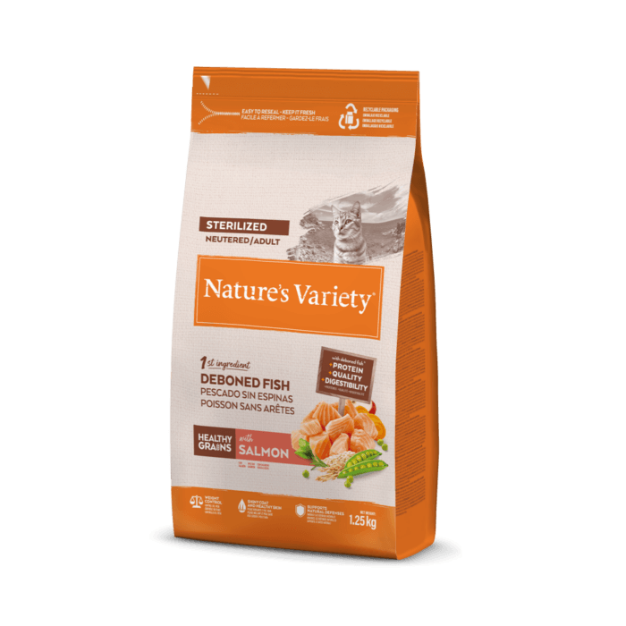 Nature's Variety Healthy Grains Sterilized Salmón Para Gatos - Imagen 1