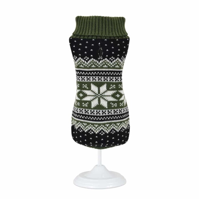 Nayeco Jersey Punto Flor Polar Verde Para Perros - Imagen 1