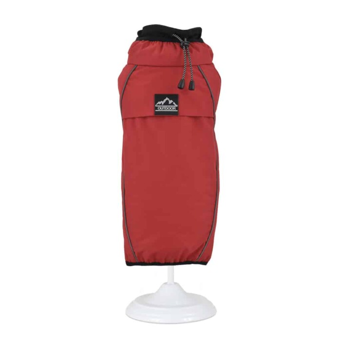 Nayeco Impermeable Forro Polar Tormenta Perfecta Rojo Para Perros - Imagen 1