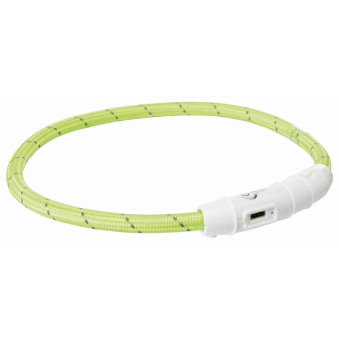 Trixie Aro Con Luz Flash USB Verde - Imagen 1
