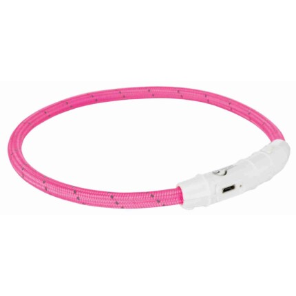 Trixie Aro Con Luz Flash USB Rosa