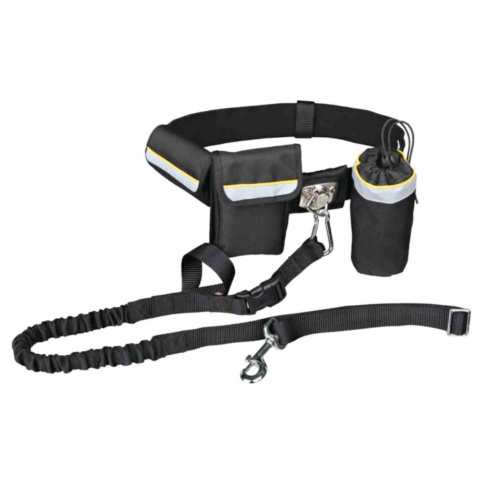 Cinturón con Correa Manos Libres Para Canicross 1-1.35 m Hasta 40 kg Negro - Imagen 1