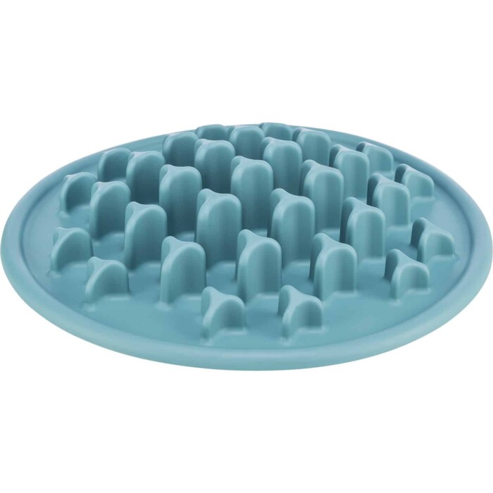 TRIXIE Mantel para Alimento Antivoracidad Slow Feeding Pilares Azul - Imagen 1