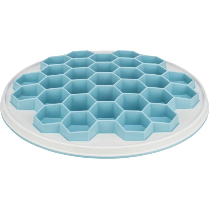TRIXIE Mantel para Alimento Antivoracidad Slow Feeding Colmena Gris/Azul - Imagen 1