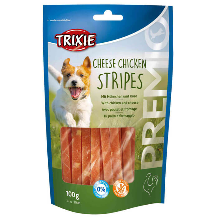 Snack PREMIO, Chicken & Cheese Stripes 100g - Imagen 1