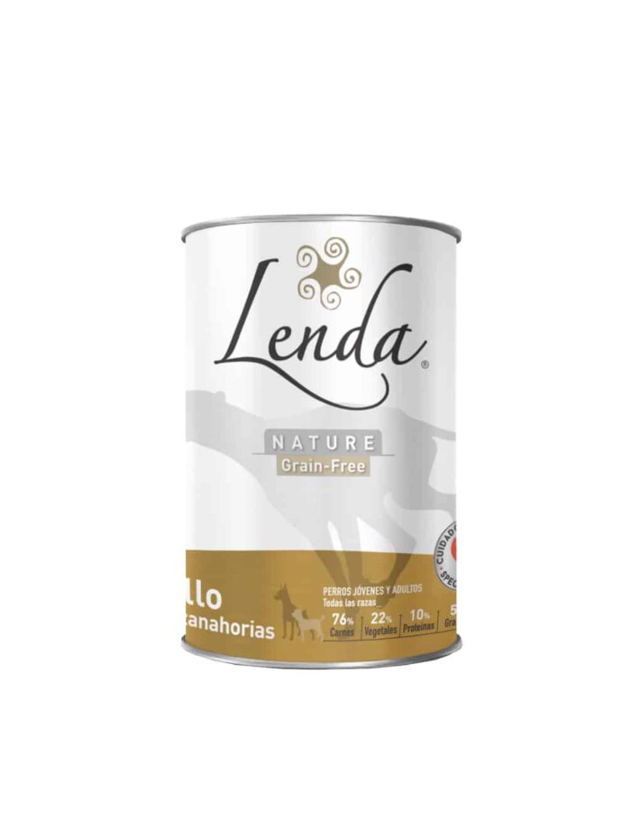 Lenda Grain Free Lata Pollo Con Zanahorias 400g - Imagen 1