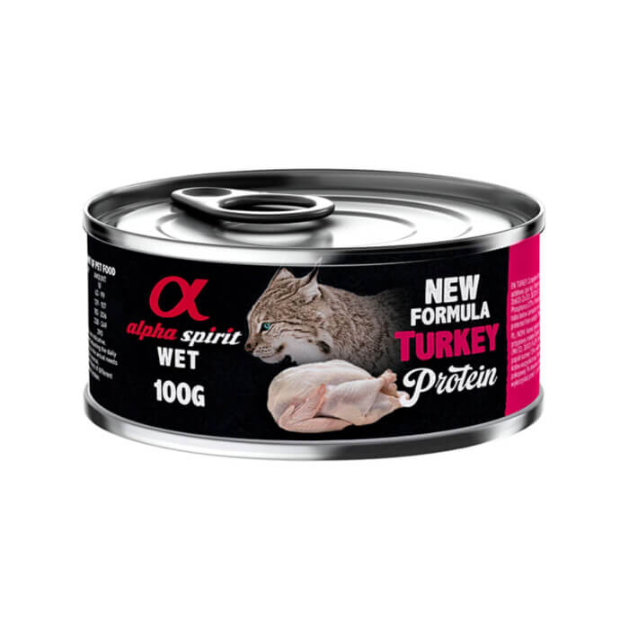 Alpha Spirit Lata Gato Pavo 100gr - Imagen 1