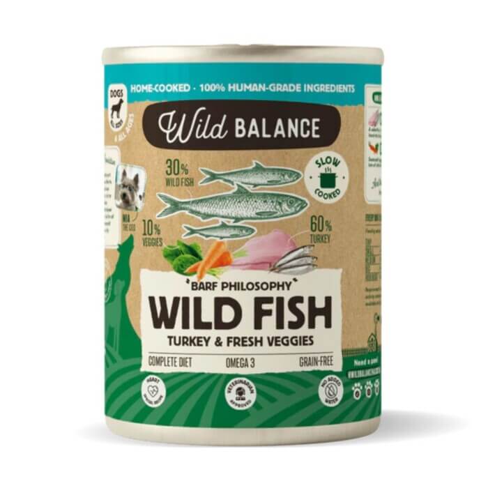 Wild Balance PERROS Lata Filosofía BARF de PESCADO 400gr - Imagen 1